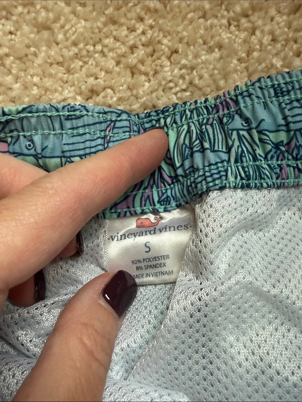 Vineyard Vines Light Blue & Aqua Tropical Fish Swim Shorts